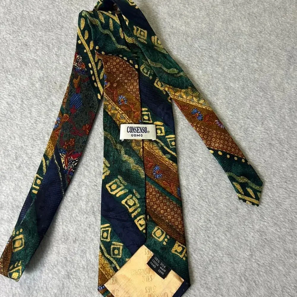 Consenso uomo multicoloured silk‎ tie